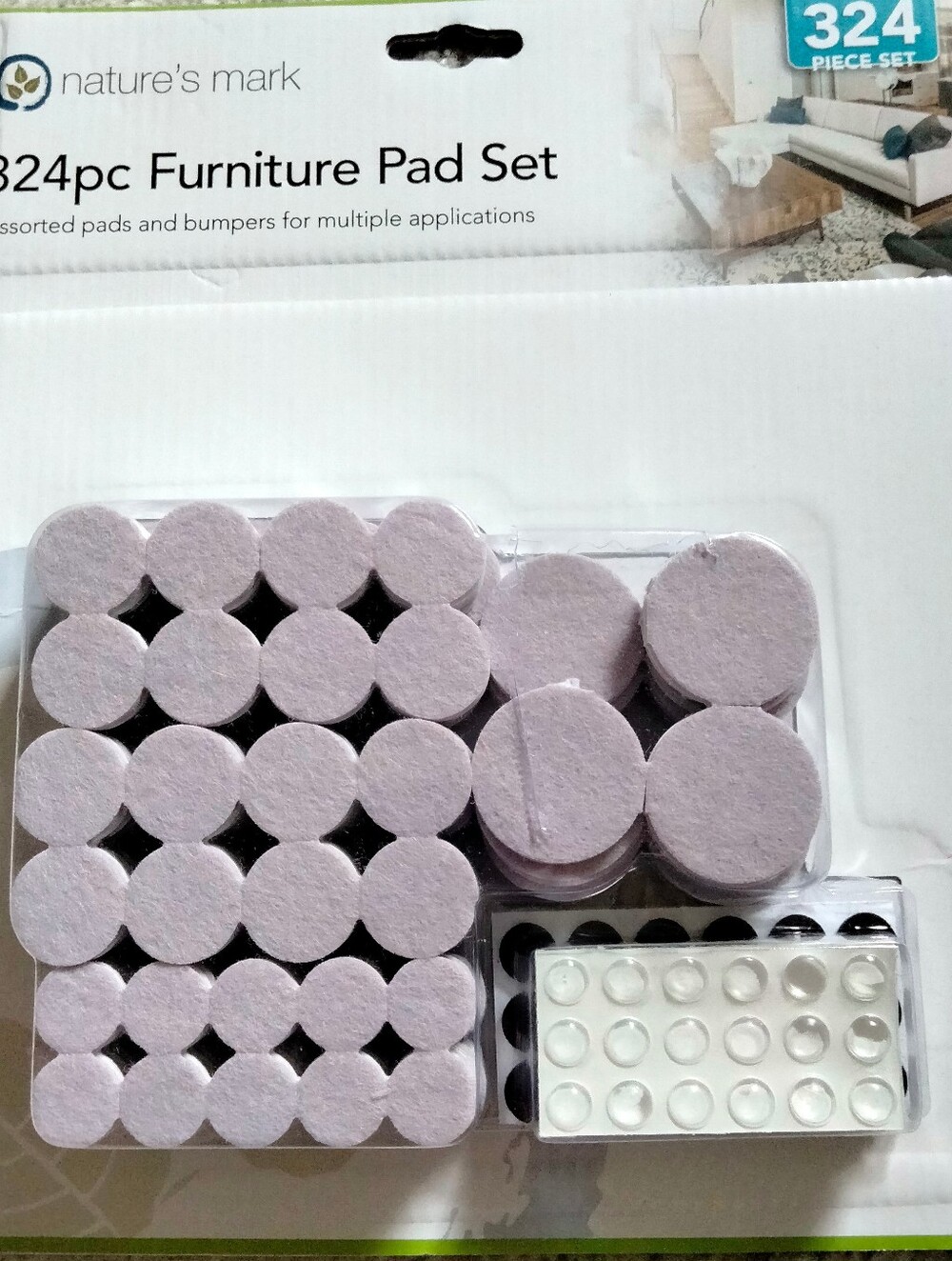 Nature's Mark Furniture Pad Set - Light Lavender Felt Pads